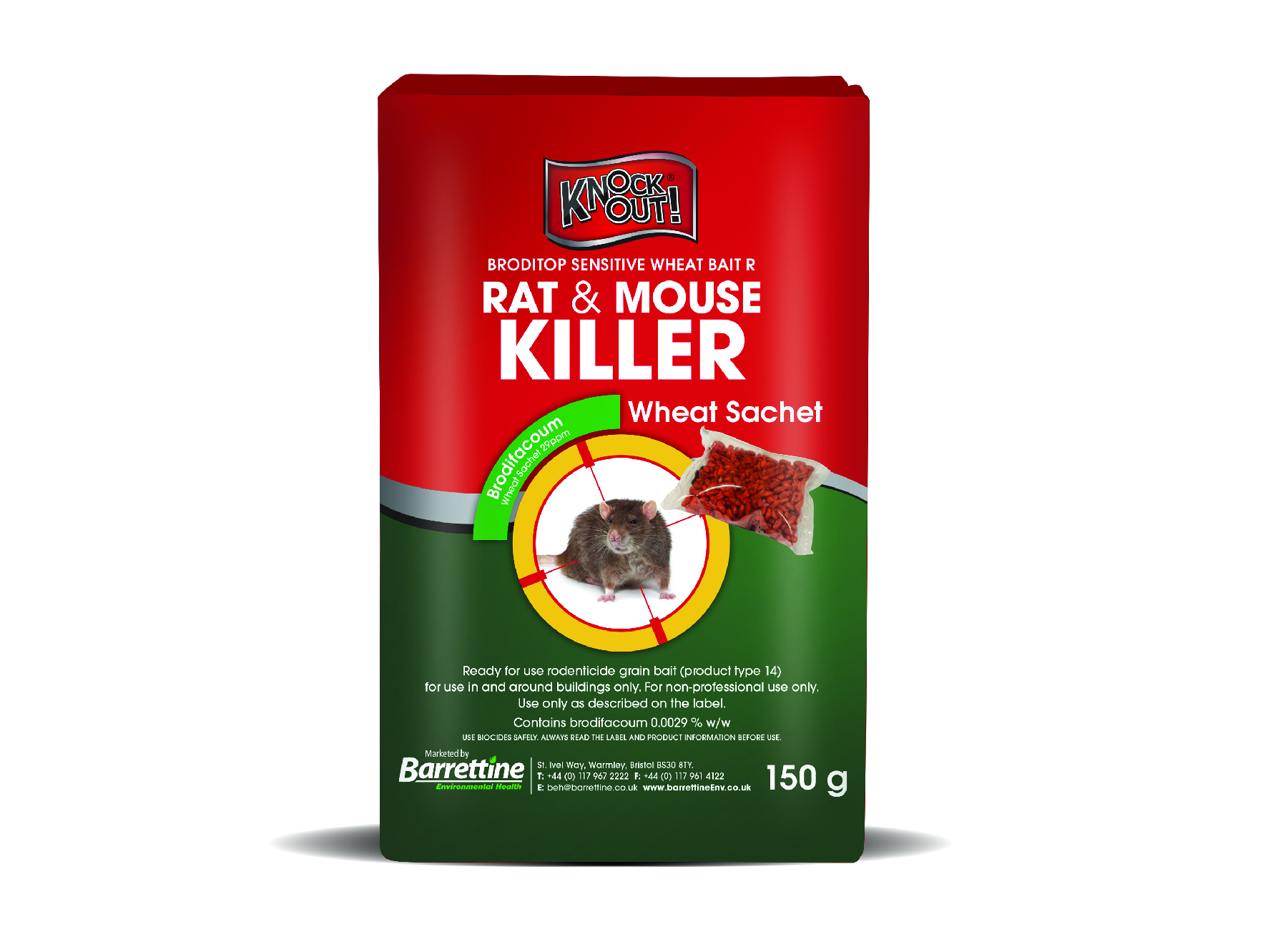 Knockout Rat & Mouse Killer Whole Wheat Sachets Knockout Rat & Mouse Killer Whole Wheat Sachets